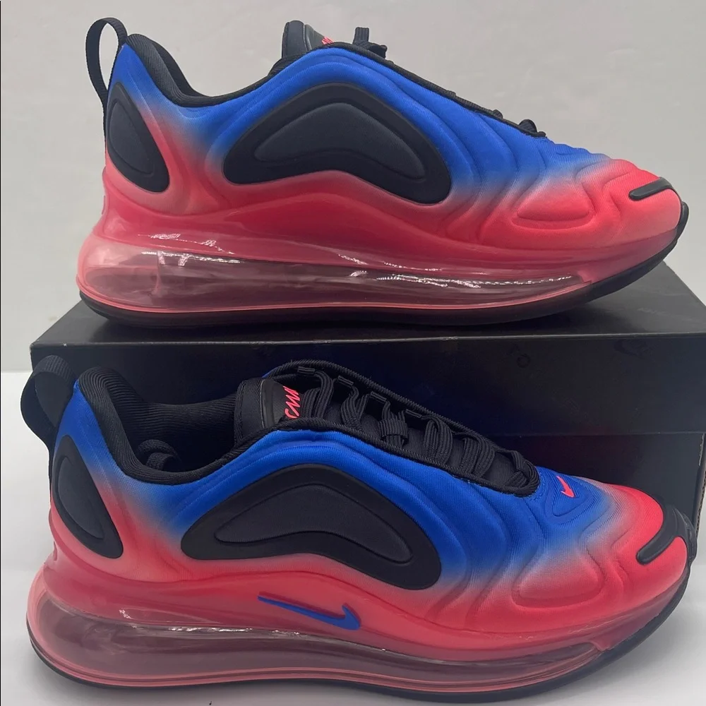 Nike WMNS NIKE AIR MAX 720
BLACK/RACER BLUE-FLASH CRIMSON
AQ3196 013 Sneakers - Picture 1 of 16